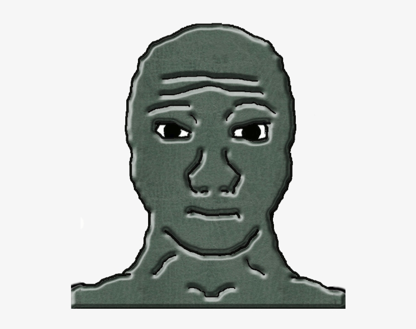 Head - Wojak Front, transparent png #3709607