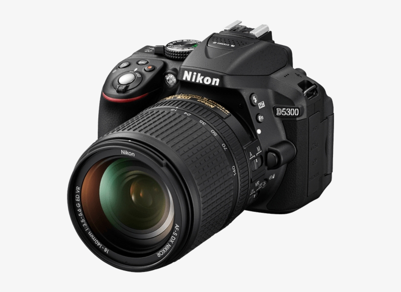 Review Of The Nikon D5300 In Top Vlog Cameras - Nikon D5300 With 18 140mm, transparent png #3709771