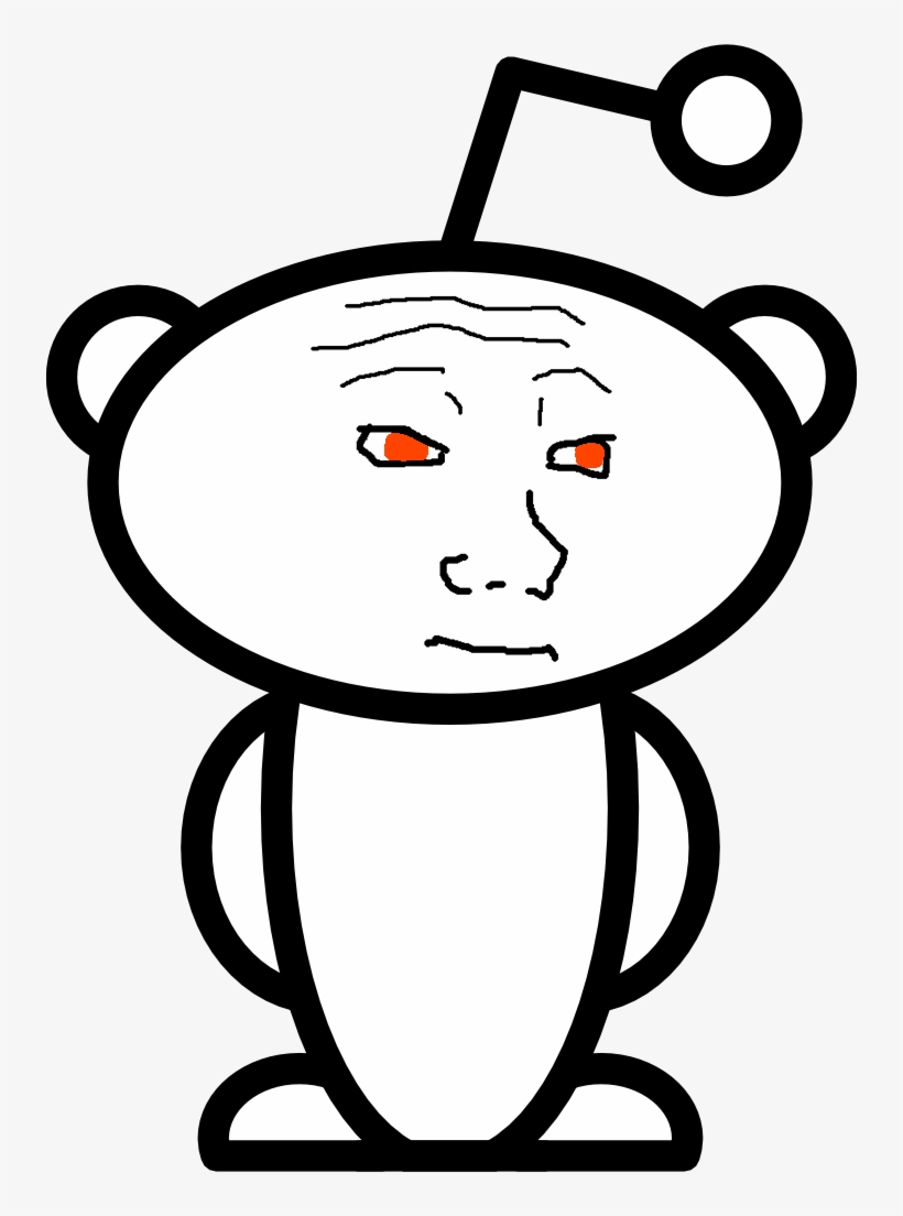 Reddit Wojak [oc]original - Reddit Alien, transparent png #3709955