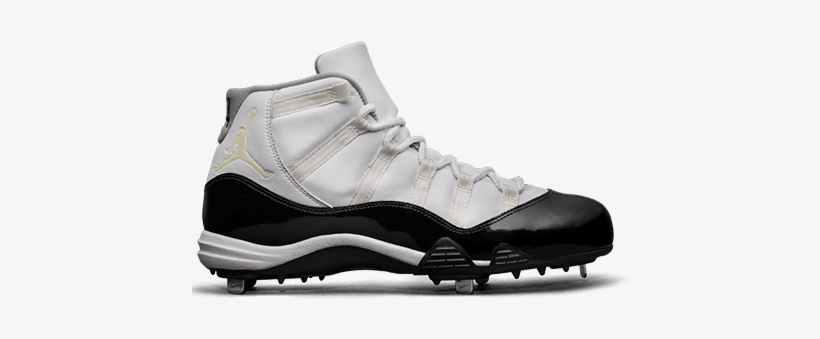 Air Jordan Xi Pe Cleat White / Black / Dark Concord - Jordan Xi Retro Baseball Cleats, transparent png #3710665