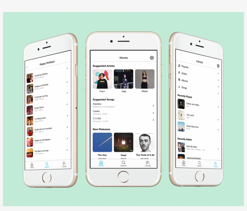 An Application Redesign Of Spotify And Apple Music - Iphone, transparent png #3711274