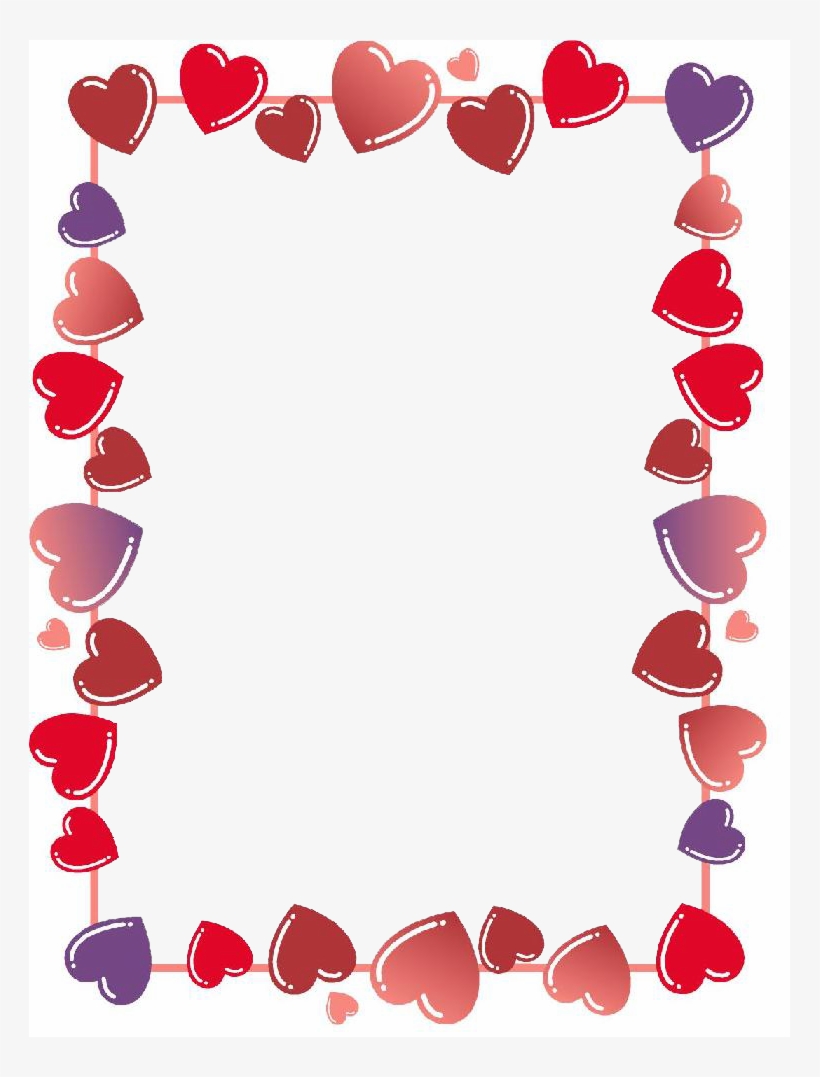 Moldura Coraçoes Png - Valentines Day Card Border, transparent png #3711706