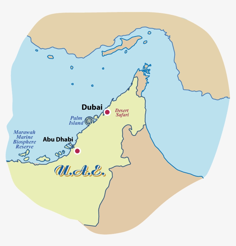Jordan 11 Classic In Dubai - Map From South Africa To Abu Dhabi, transparent png #3711746