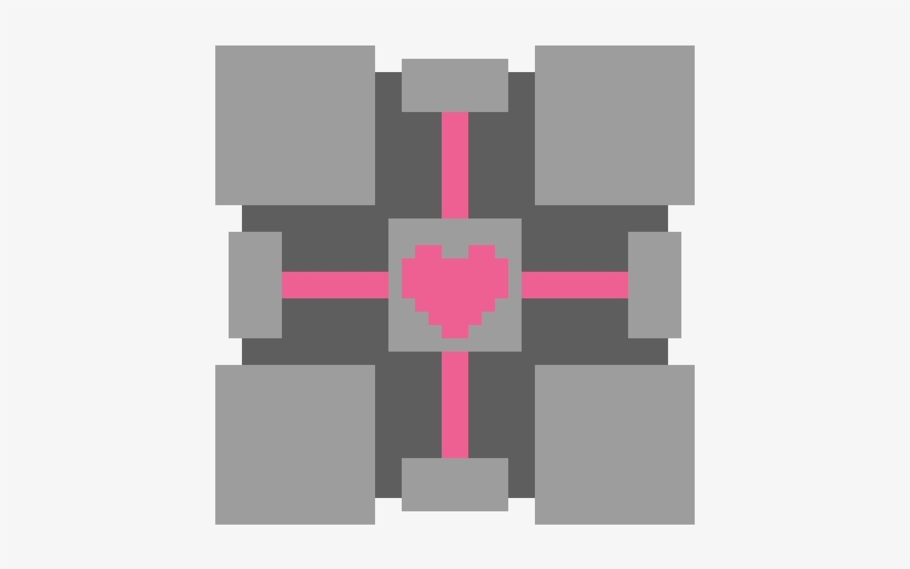 8-bit Companion Cube Daybreaksnake - Cross, transparent png #3712342