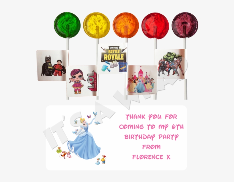 Cinderella Lollipop Stick Labels - Mota Lollipop, transparent png #3712755
