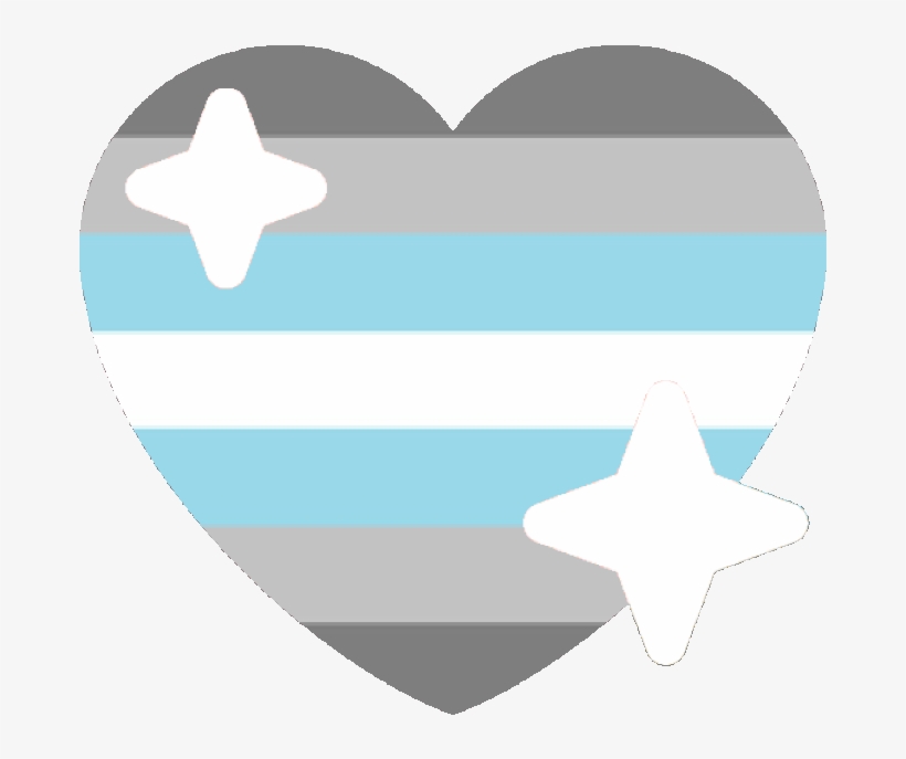 Demiboy Sparkle Heart Discord Emoji - Demigirl Flag Heart Transparent, transparent png #3713222