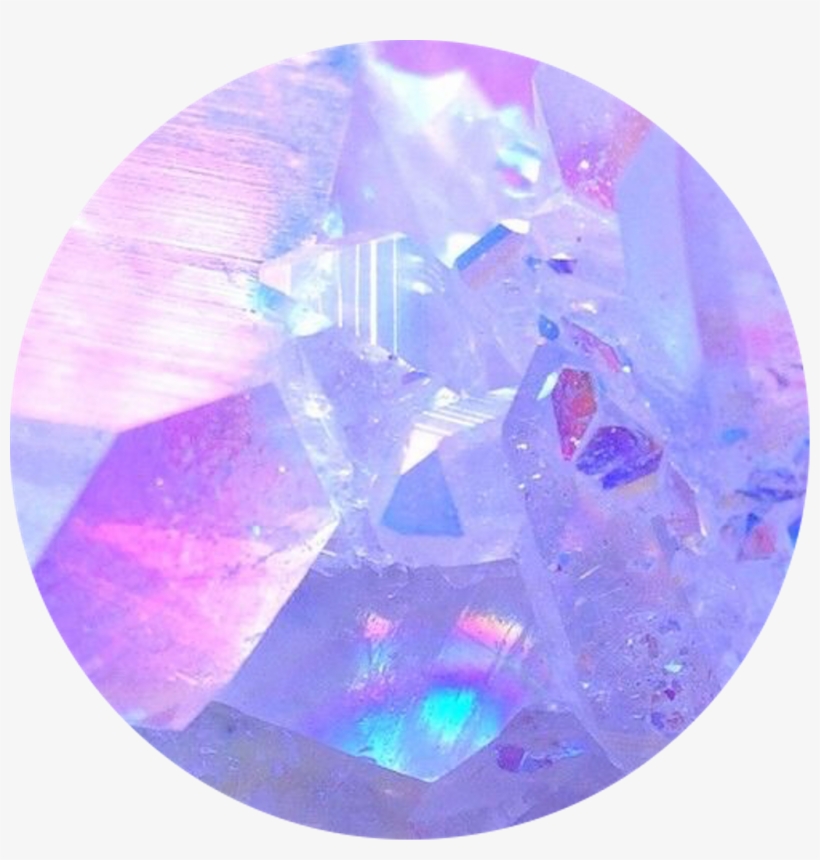 Aesthetic Pink Purple Gems Crystal Circle Icon Freetoed - Pastel Pink Purple Aesthetic, transparent png #3713619