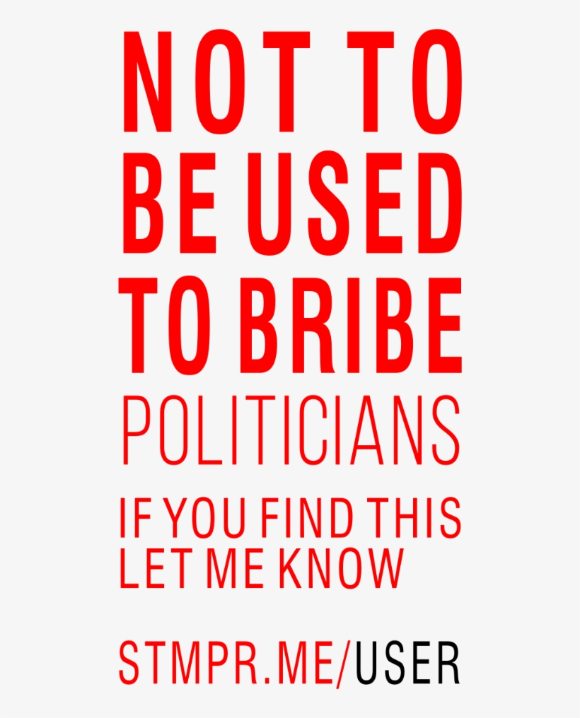 Not To Be Used To Bribe Politicians - Acne, transparent png #3713938
