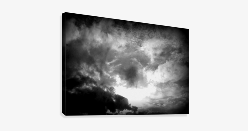 Dark Skies Canvas Print - Monochrome, transparent png #3714390