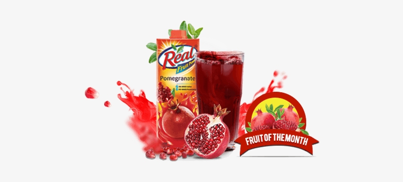 Pomegranate Fruit Of Month - Real Fruit Power Juice, transparent png #3715493