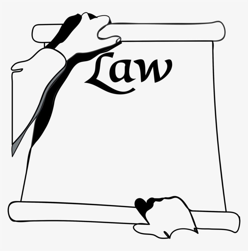 Lawyer Court Law Enforcement Drawing - Law Clipart Black And White, transparent png #3715641