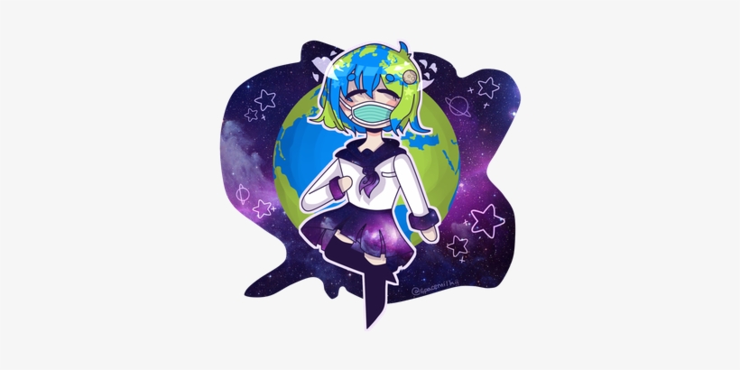 Shine Brighter Than The Stars Earth Chan - Earth, transparent png #3716354