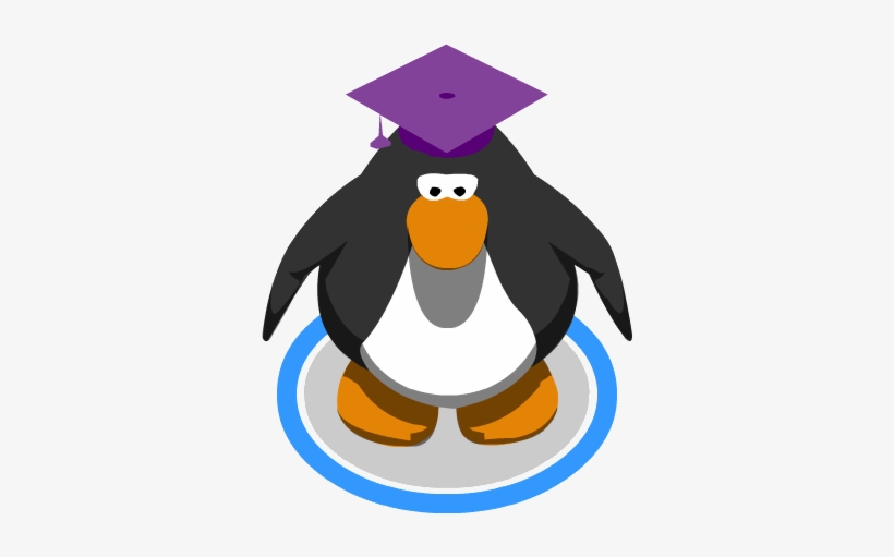 Purple Graduation Cap In-game - Club Penguin Dark Blue, transparent png #3716472