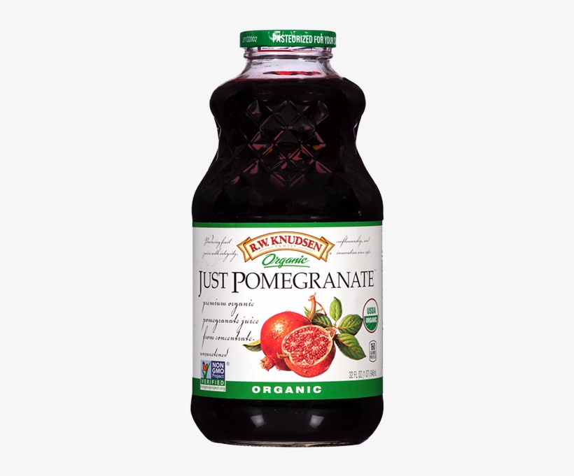 Organic Just Pomegranate® Juice - R.w. Knudsen Family, Organic Juice, Pomegranate - 32, transparent png #3717753