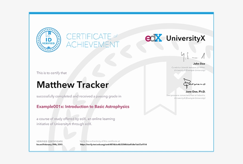 Certificate Template - Edx Certificate Example, transparent png #3718083