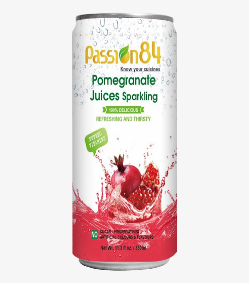 Passion84 Organic Pomegranate Juice Sparkling - Juice, transparent png #3718630