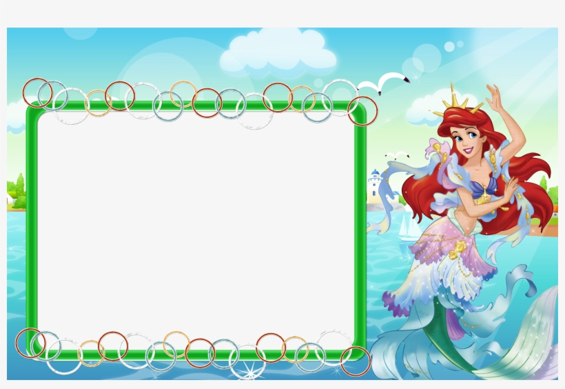 Free Disney Princess Frame Png - Disney Princess Ariel Frames Png, transparent png #3718637