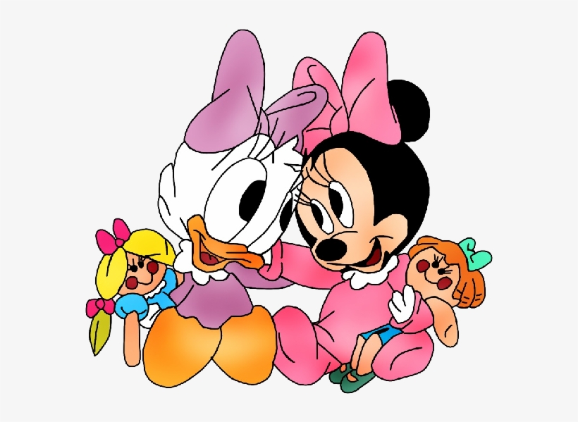 Baby Disney Characters Clipart - Baby Minnie Mouse And Daisy Duck, transparent png #3719107