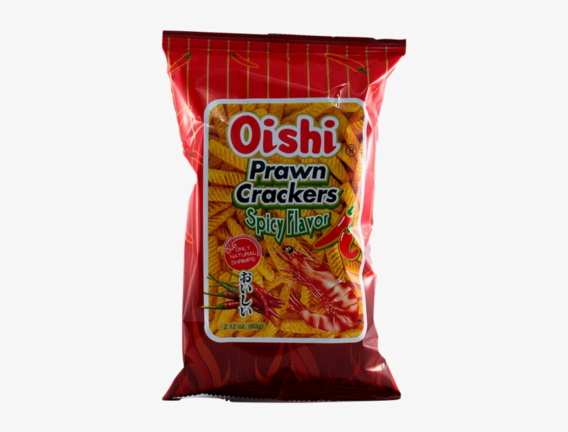 Oishi Hot And Spicy Prawn Crackers - Oishi Prawn Crackers, Spicy, 60 Gm, transparent png #3719552