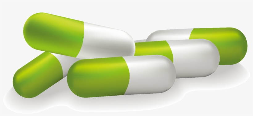Cartoon Green Capsule Element - Green, transparent png #3720453