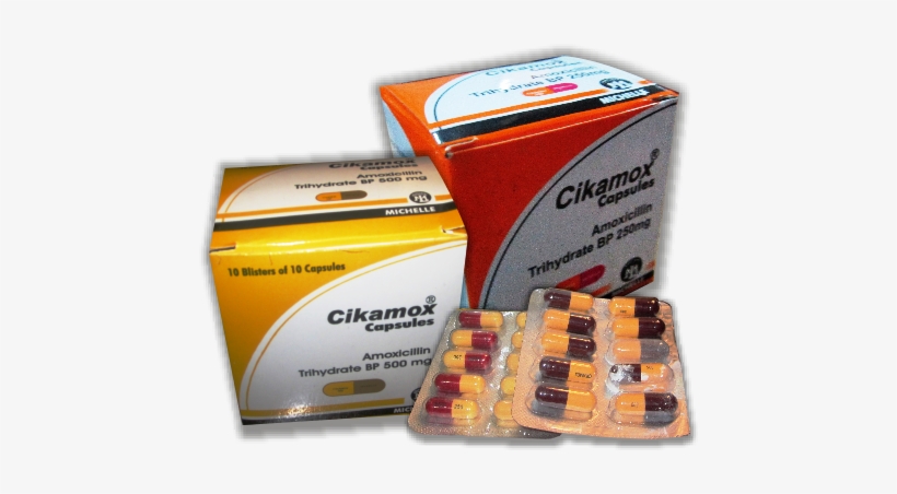 Cikamox Capsule - Amoxicillin Trihydrate Capsules 500mg, transparent png #3720853
