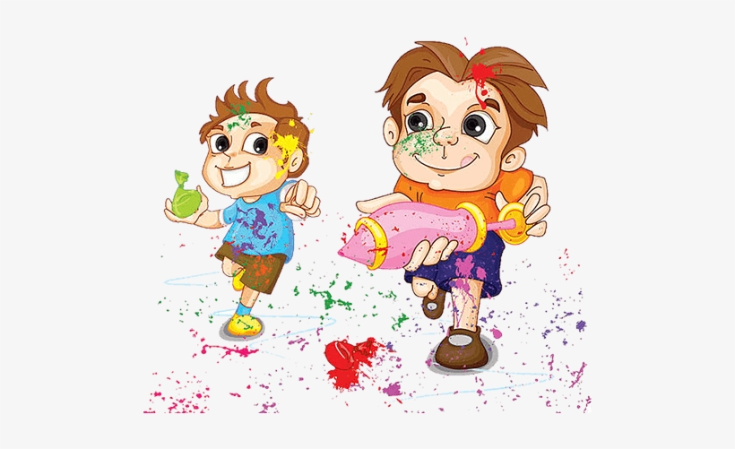 Bright Colors, Water Balloons, Lavish Gujiyas And Melodious - Holi Festival Vector, transparent png #3721740