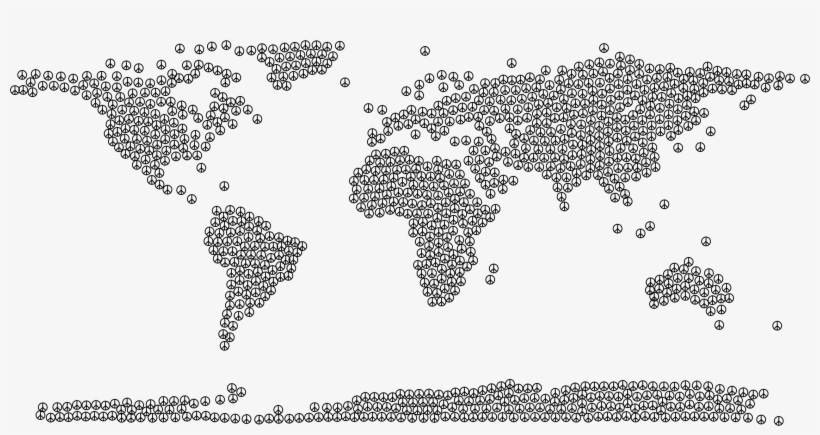 This Free Icons Png Design Of Peace Sign World Map, transparent png #3721828