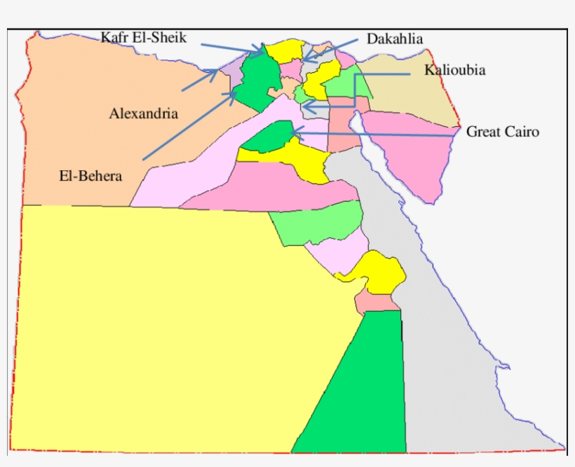 Sesame Sampling Sites From Different Governorates In - Settlement Along Nile River, transparent png #3722835