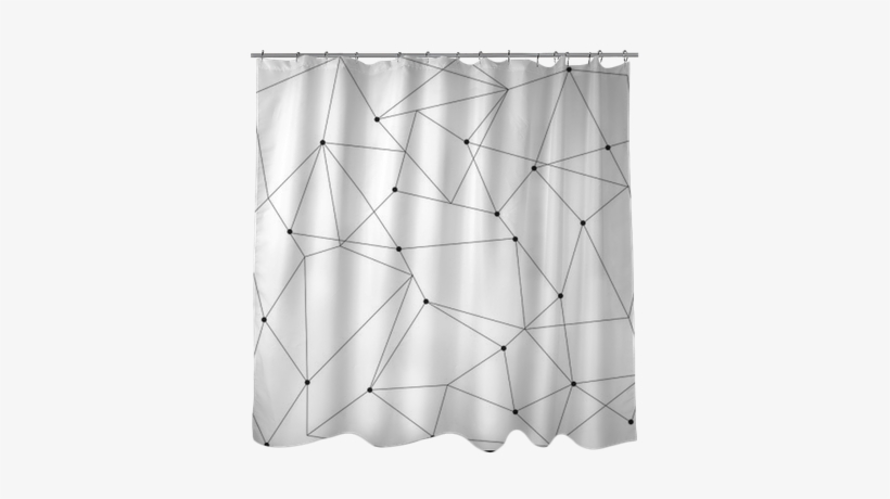 Scandinavian Geometric Modern Seamless Pattern Shower Curtain