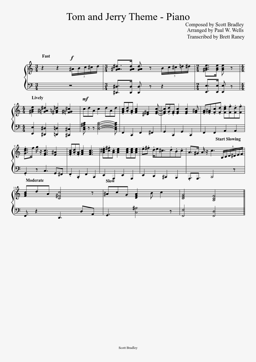 Tom And Jerry Theme - Indian Tom Toms Piano Notes, transparent png #3723440