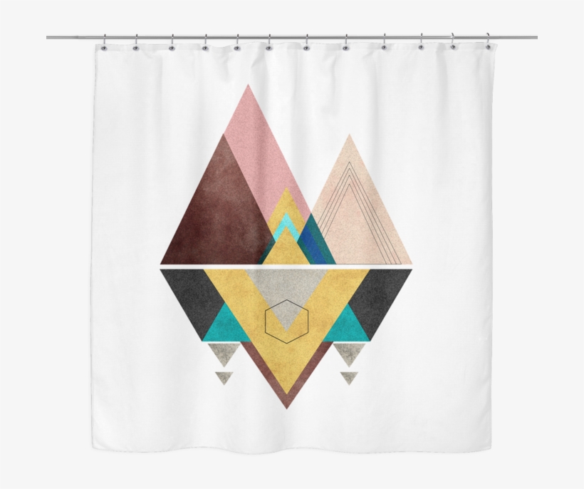 Modern Mountain Shower Curtain - Shower Curtains, transparent png #3723604