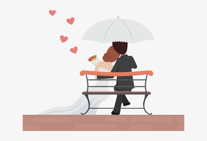 Wedding Couple Cartoon Images - Wedding, transparent png #3724297