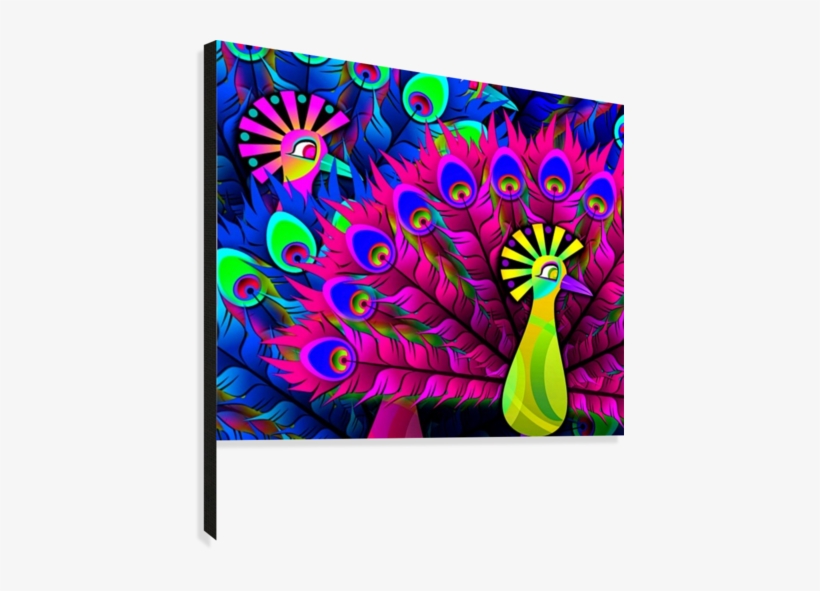 Abstract Colorful Feathers 1 Osg Canvas Print - Abstract Peacock Shower Curtain, transparent png #3724489
