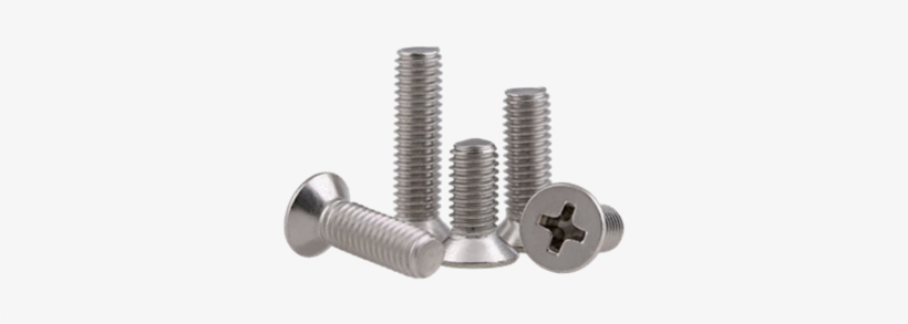 100pcs Stainless Steel Flat Head Screws - Screw, transparent png #3724585