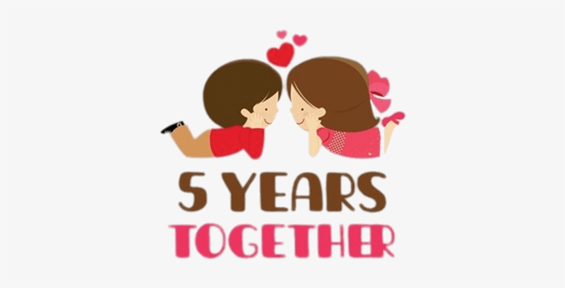 5 Years Anniversary Couple - 2nd Anniversary, transparent png #3724706