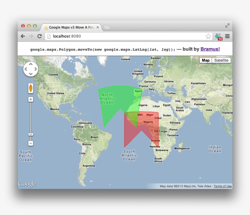 Google Maps Move Polygon - Map, transparent png #3724865