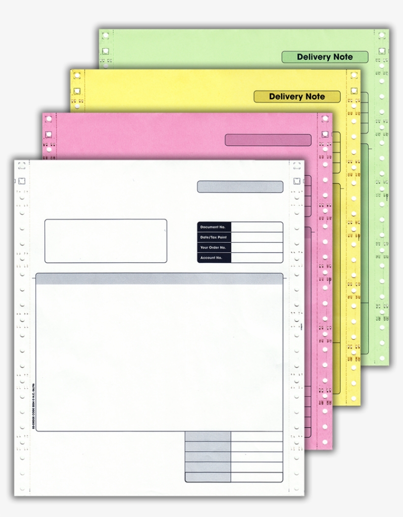 4 Part Continuous Invoice/delivery Note - Invoice, transparent png #3724988