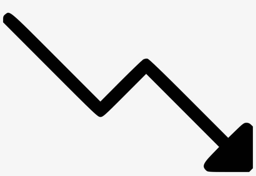 Trending Down Arrow Up Decrease - Trending Down Arrow Png, transparent png #3725389