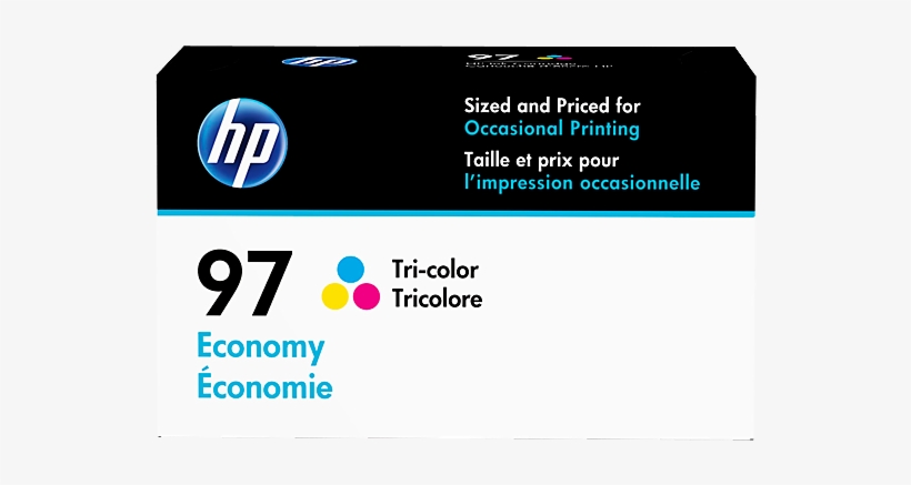 Hp 97 Economy Tri-color Original Ink Cartridge - Hp 97 Tri-colour Economy Original Ink Cartridge (d8j32an), transparent png #3726011
