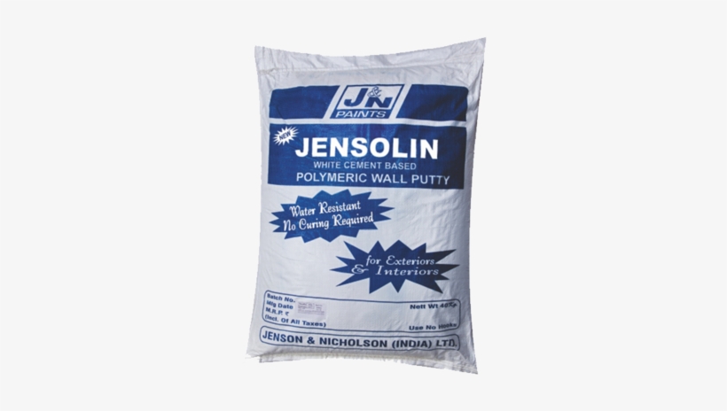Jensolin White Cement Based Polymeric Wall Putty - Putty, transparent png #3726442