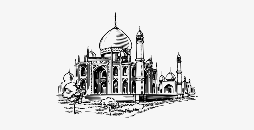 Mosque Islamic Architecture Computer Icons Drawing - Black And White Mosque Drawings, transparent png #3726551
