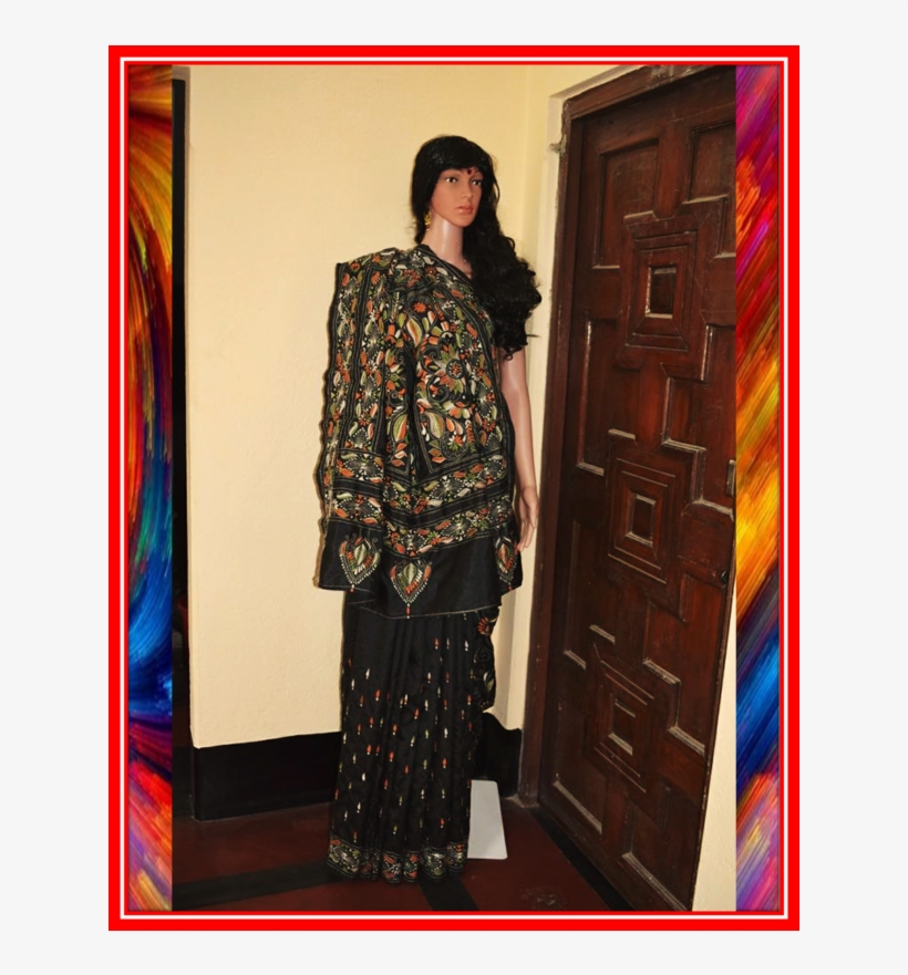 Silk Saree - Kantha, transparent png #3727712