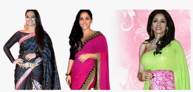 Bollywood Designer Sarees - Silk, transparent png #3727779