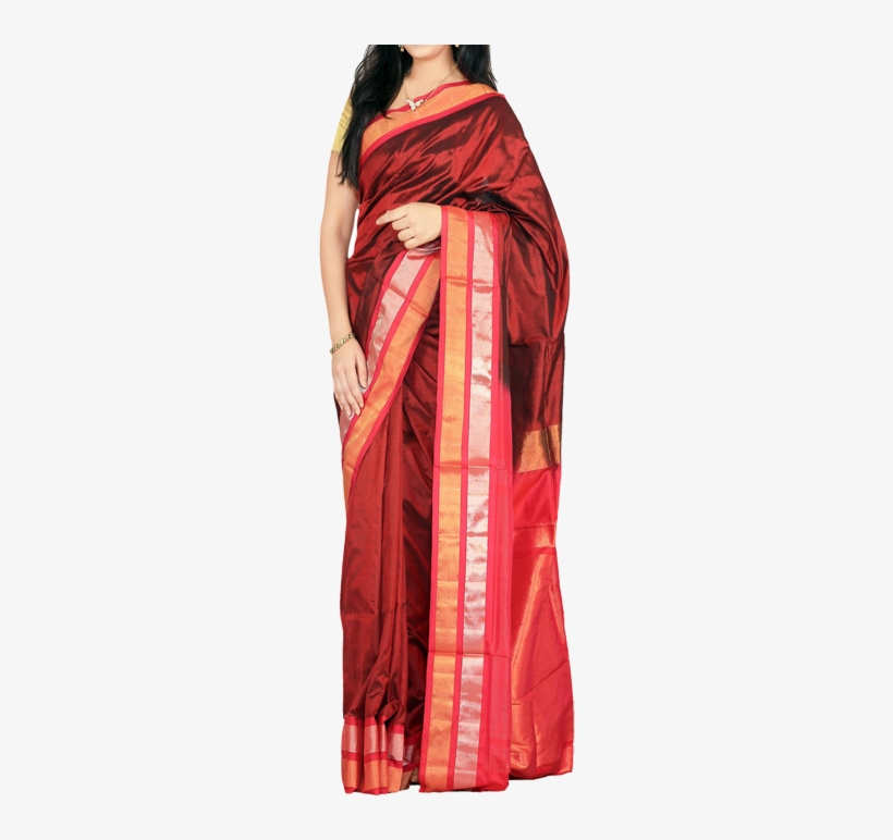 Uppada Pure Silk Saree With Plain Design - Private Limited Company, transparent png #3727823
