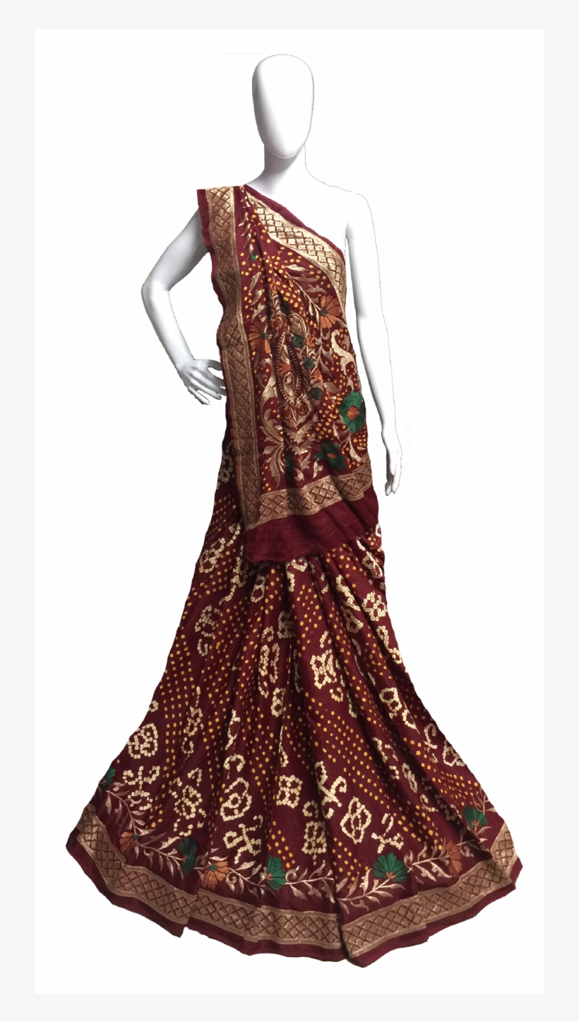 Baronial Gajji Silk Saree - Wedding Dress, transparent png #3727919