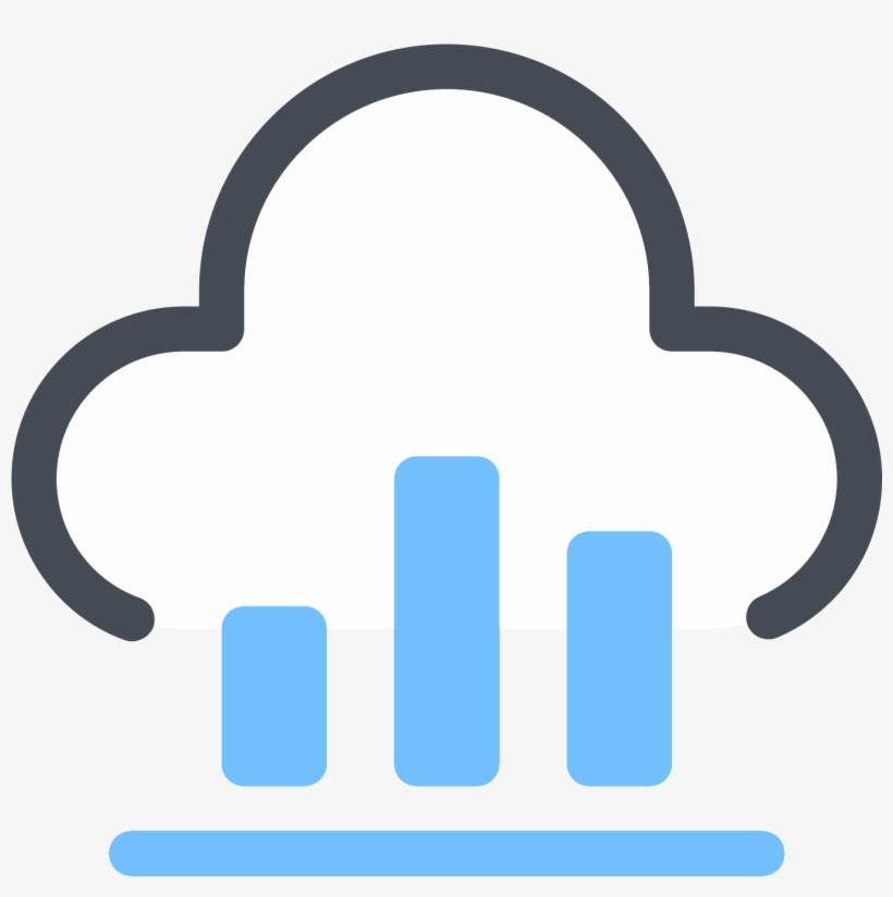 Cloud Bar Chart Icon - Cloud Computing, transparent png #3728214