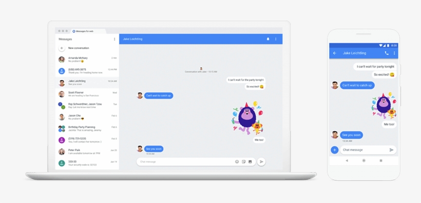 Text From Your Computer - Android Messages Web, transparent png #3728435