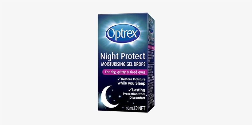 Optrex Night Protect Moisturising Gel Drops - Optrex Night Restore Gel Drops, transparent png #3729767