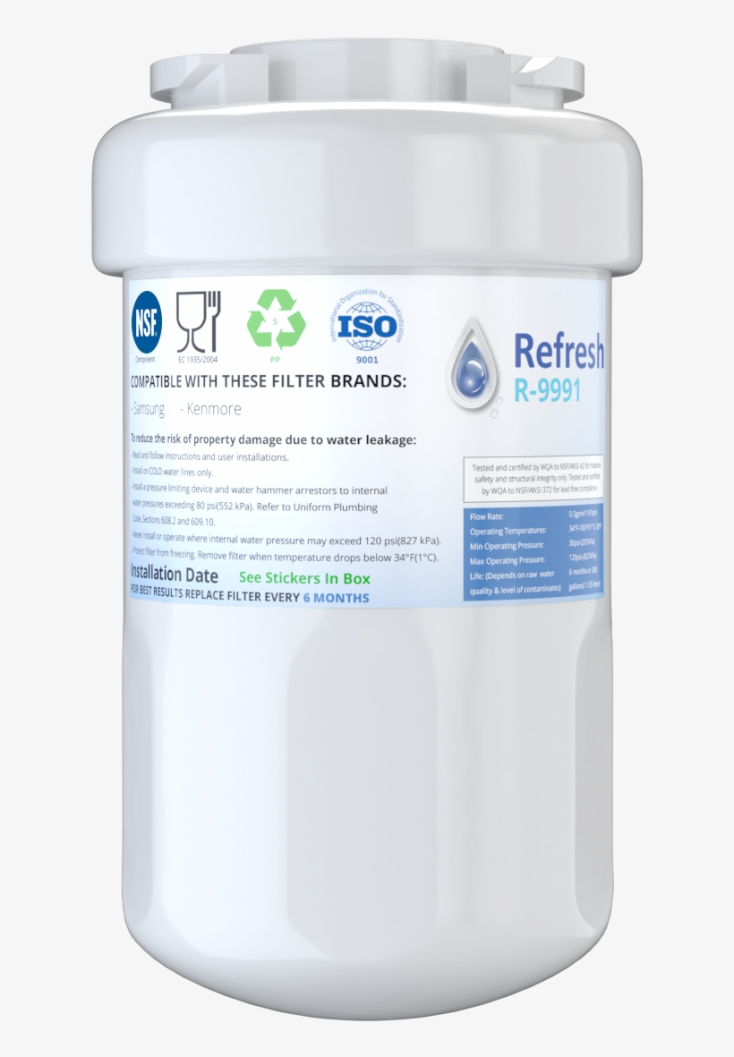 Refresh R-9991 Replacement Water Filter - Ge Gse25e, transparent png #3729824