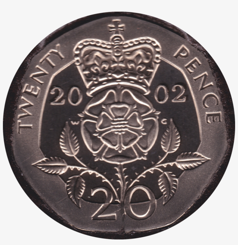 2002 Twenty Pence Proof - Twenty Pence, transparent png #3730138